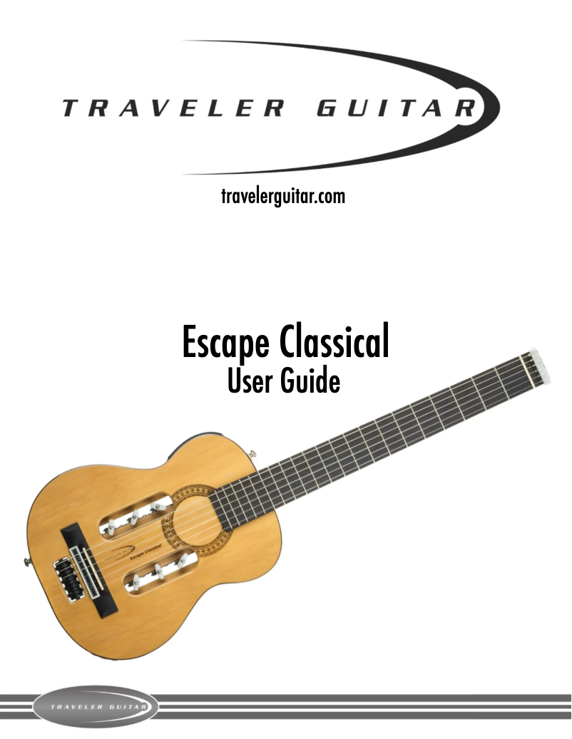 Page 1 de la notice Manuel utilisateur Traveler Guitar Escape Classical