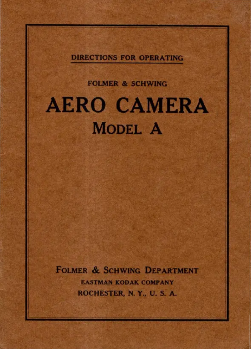 Image de la première page du manuel de l'appareil Aero A