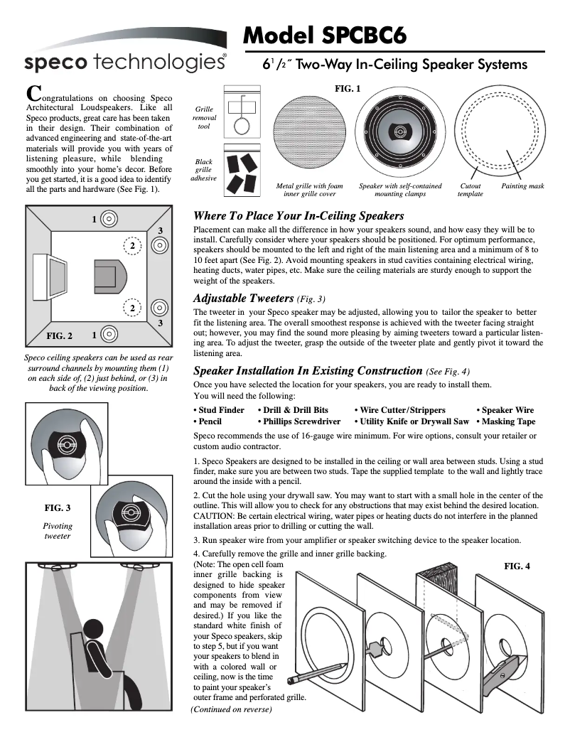 Image de la première page du manuel de l'appareil SPCBC6