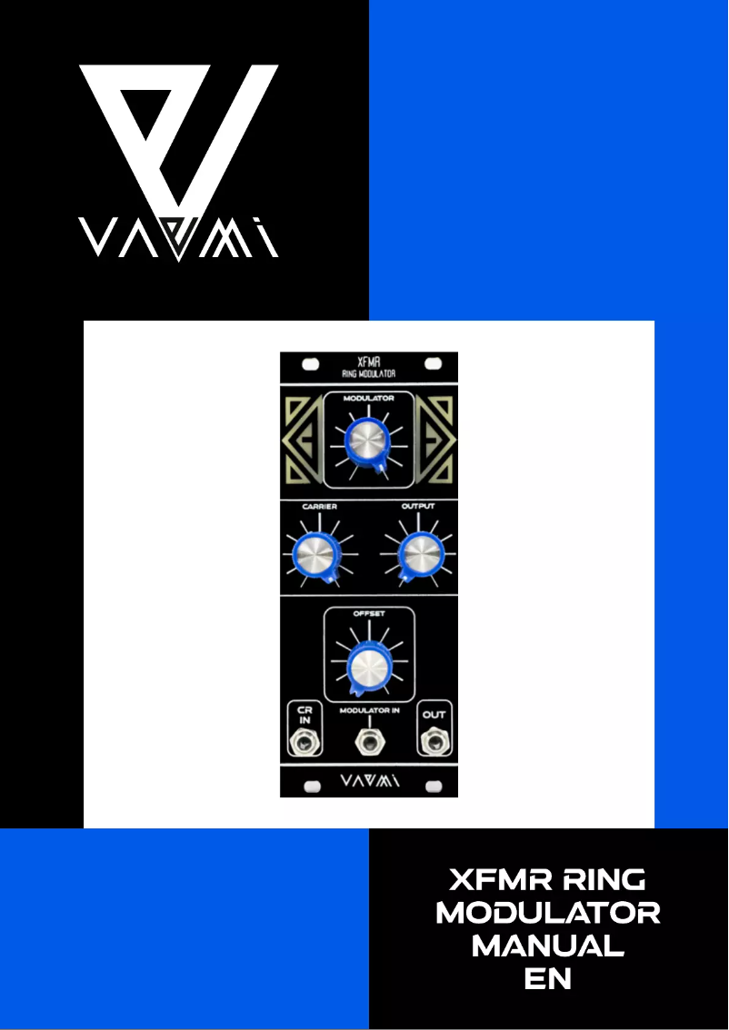 Image de la première page du manuel de l'appareil XFMR VCA