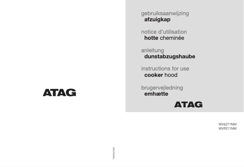 Page n°1 - Manuel utilisateur Atag WV9211NM