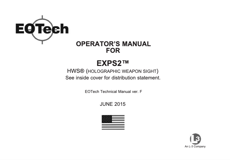 Página 1 del manual Manual de usuario EOTech EXPS2