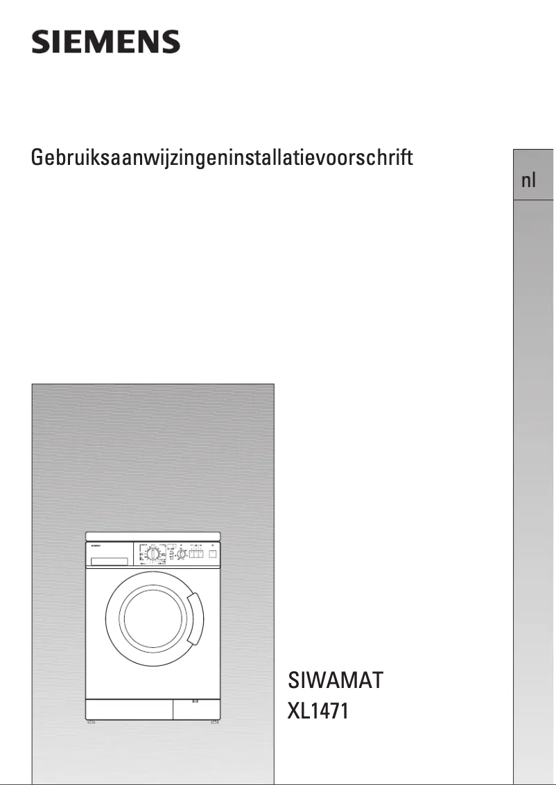 Page n°1 - Manuel utilisateur Siemens WXL1471E