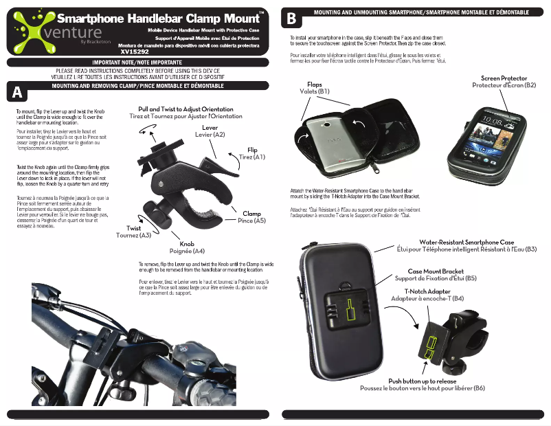 Page n°1 - Manuel utilisateur Bracketron XV1-529-2