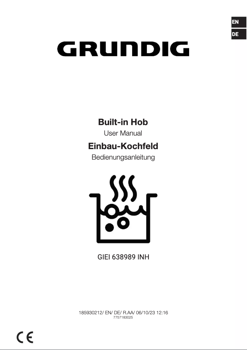 Page 1 de la notice Manuel utilisateur Grundig GIEI 638989 INH