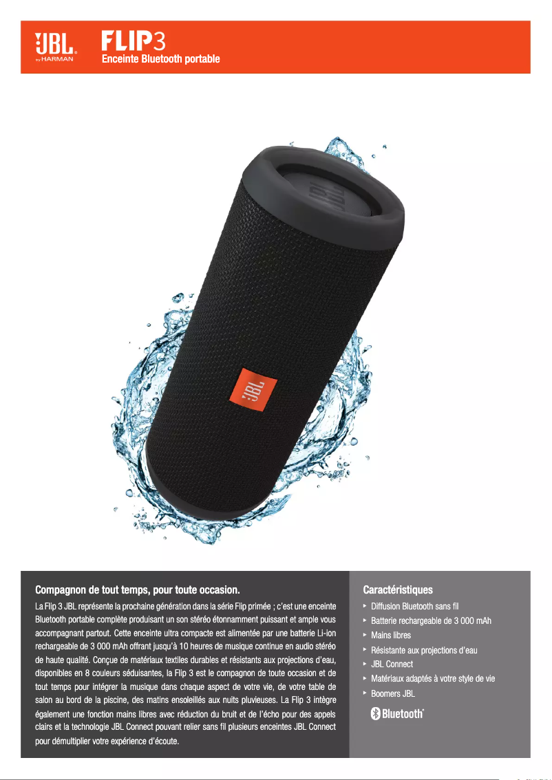 Image de la première page du manuel de l'appareil Flip 3