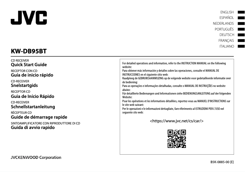 Page n°1 - Guide de démarrage rapide JVC KW-DB95BT