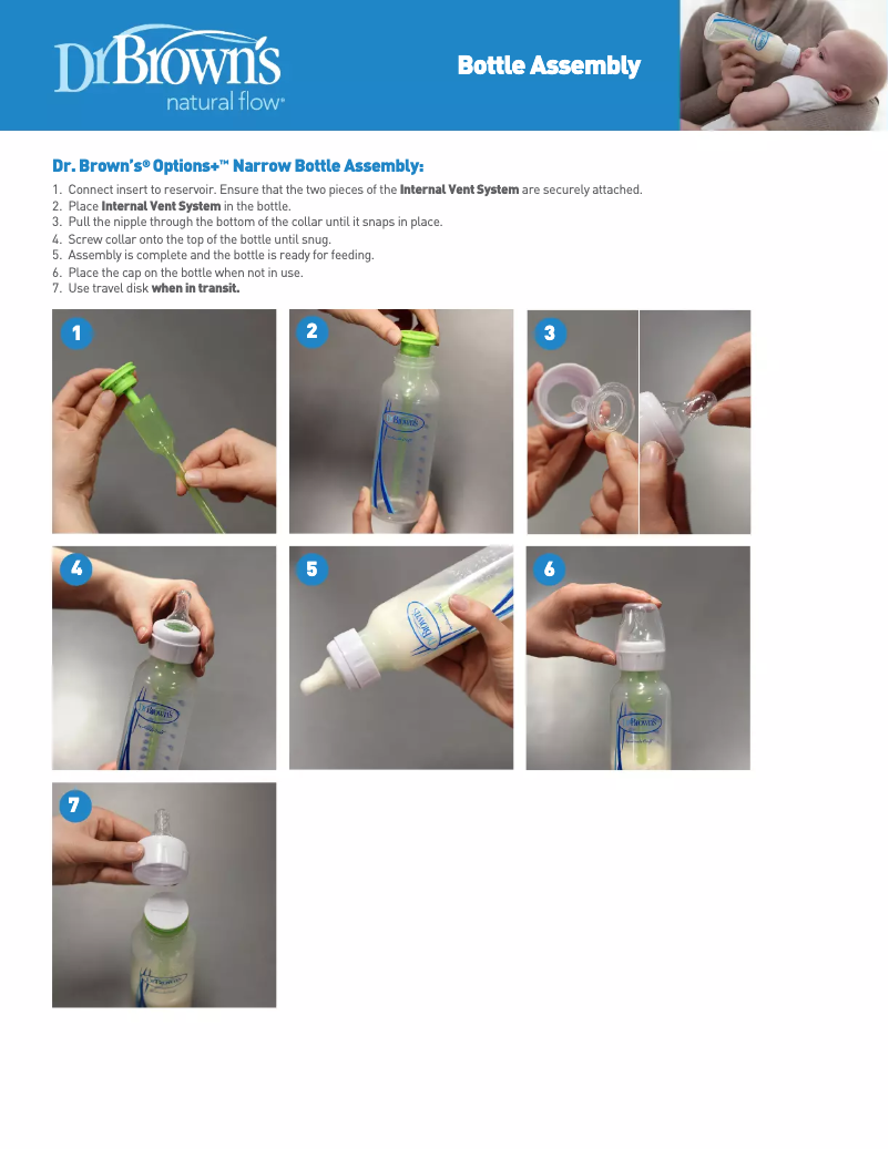 Page 1 de la notice Manuel utilisateur Dr. Brown's Options+