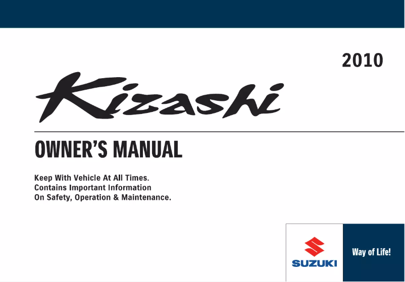 Page n°1 - Manuel utilisateur Suzuki Kizashi (2010)