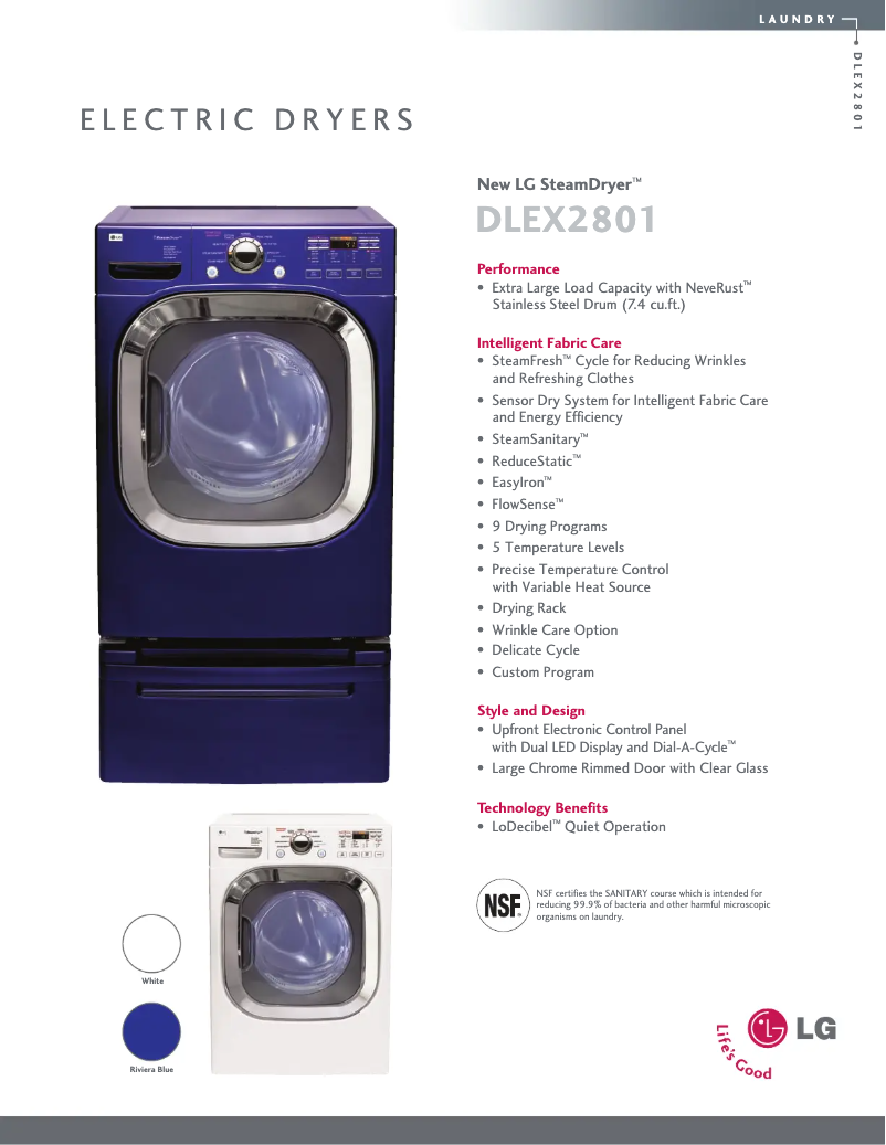 Image de la première page du manuel de l'appareil DLEX2801L