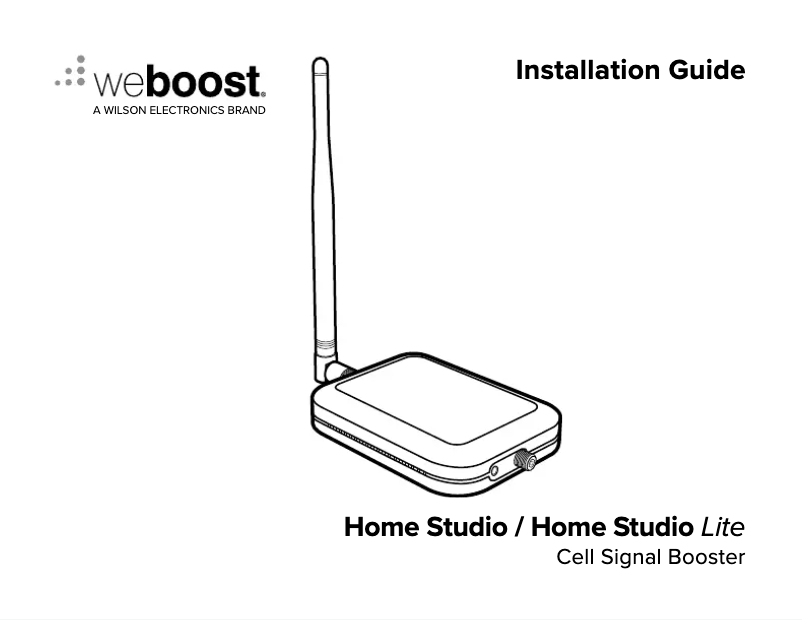 Page n°1 - Manuel utilisateur Wilson weBoost Home Studio