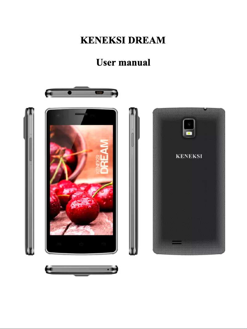 Page n°1 - Manuel utilisateur Keneksi Dream