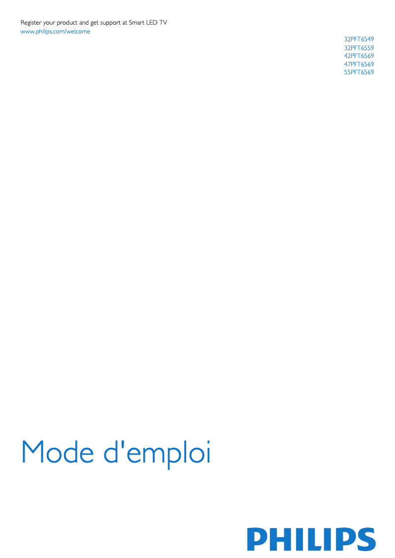 Page n°1 - Manuel utilisateur Philips 32PFT6559