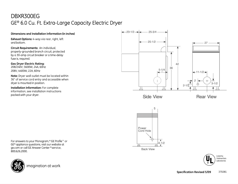 Image de la première page du manuel de l'appareil DBXR300EGWS