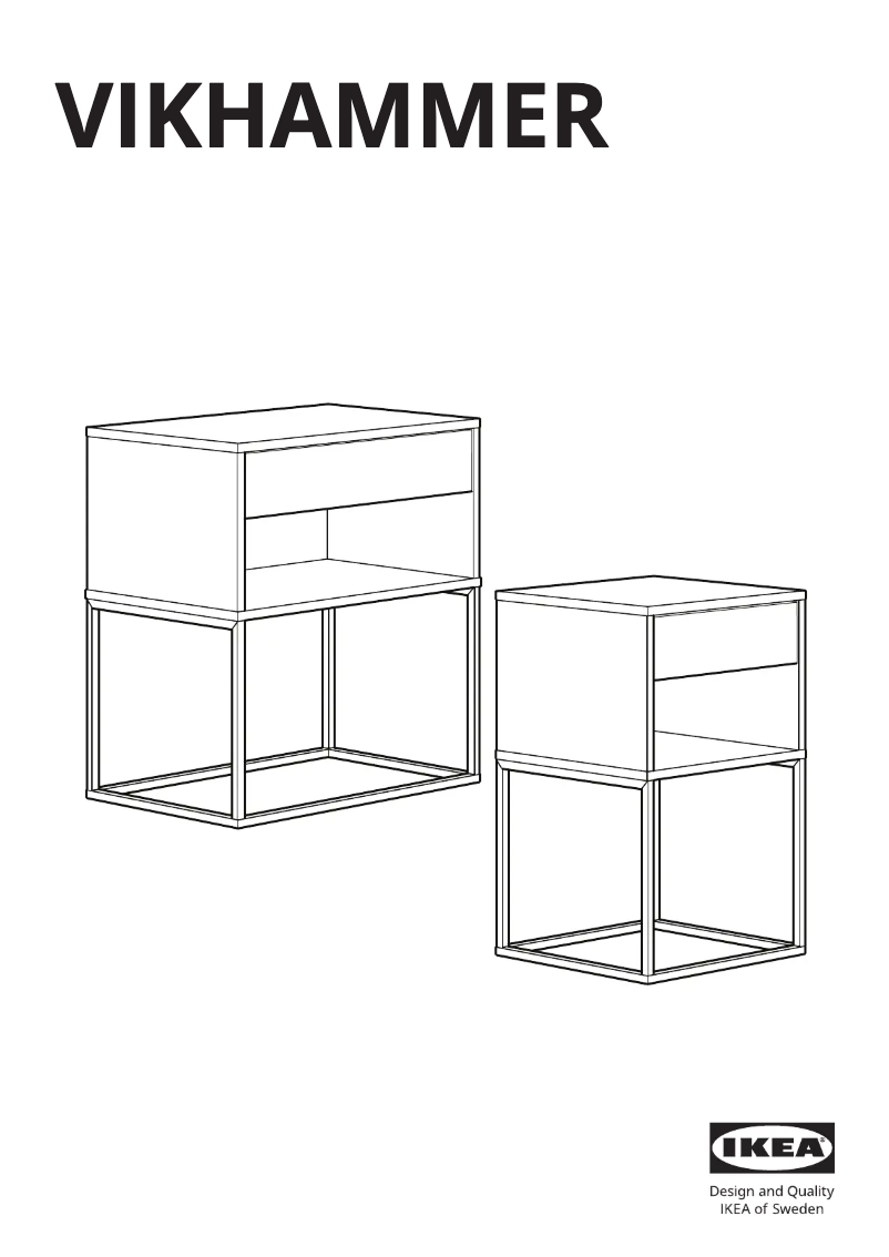 Page 1 de la notice Manuel utilisateur Ikea VIKHAMMER 705.838.29