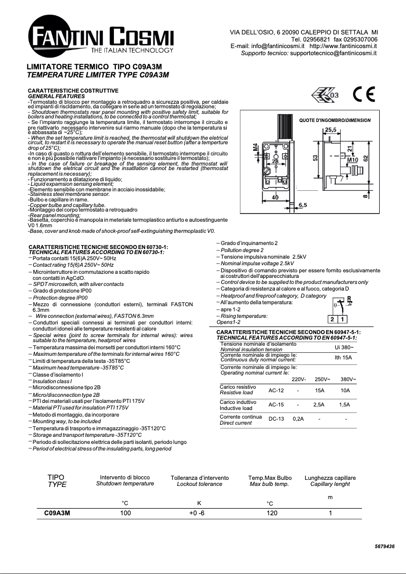 Page n°1 - Manuel utilisateur Fantini Cosmi C09