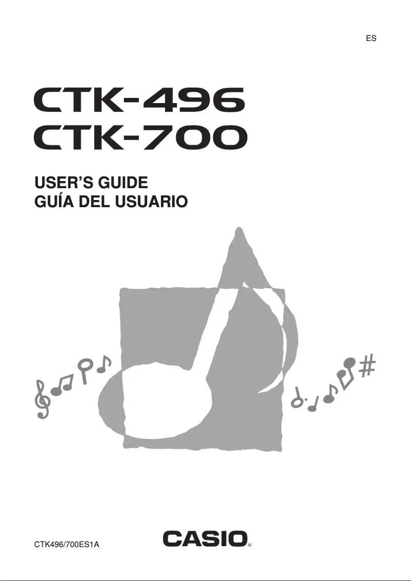 Page 1 de la notice Manuel utilisateur Casio CTK-700