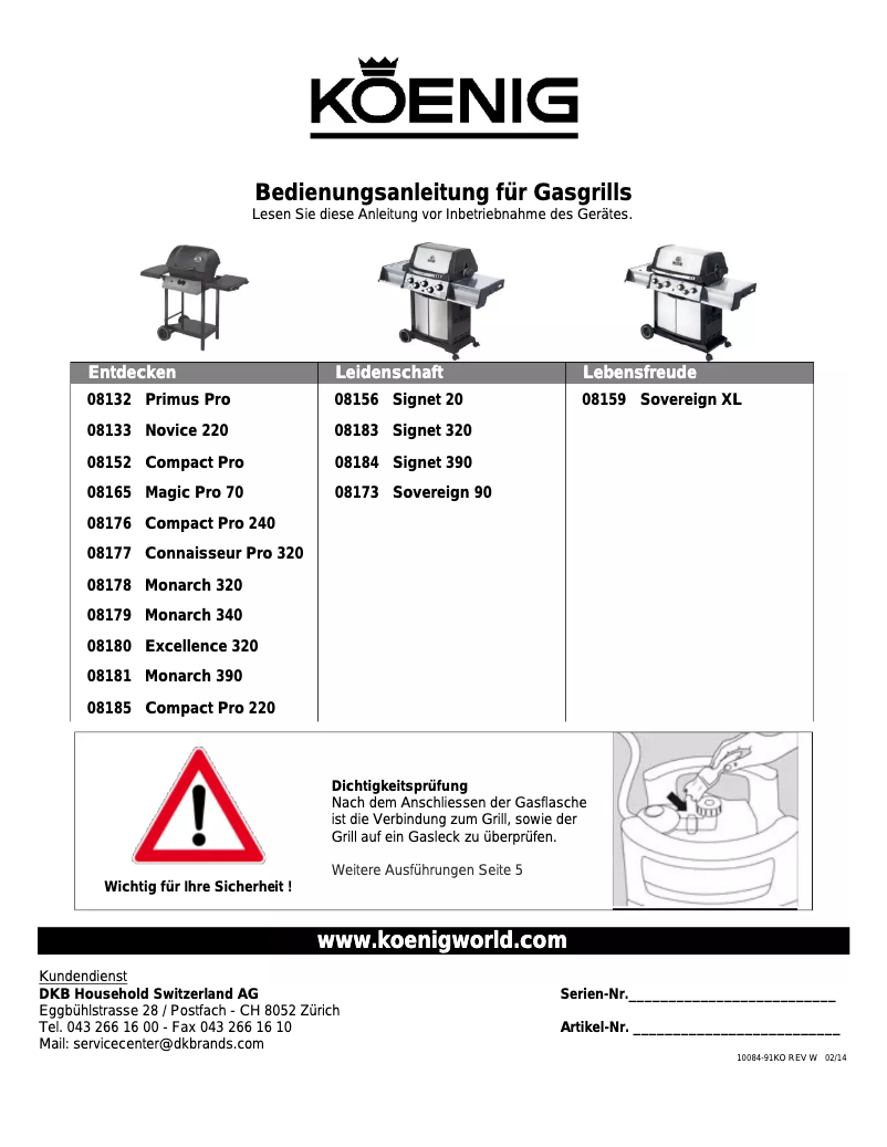 Page 1 de la notice Manuel utilisateur Koenig Monarch 340