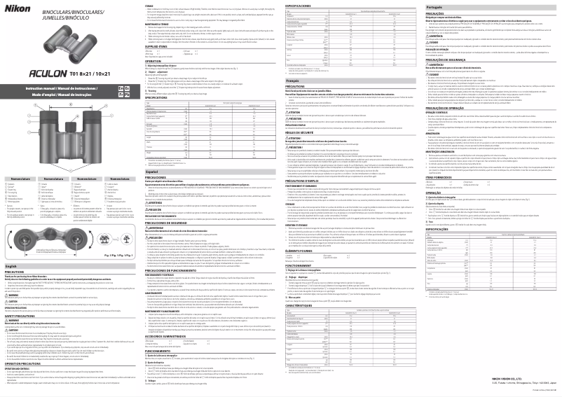Image de la première page du manuel de l'appareil Aculon T01