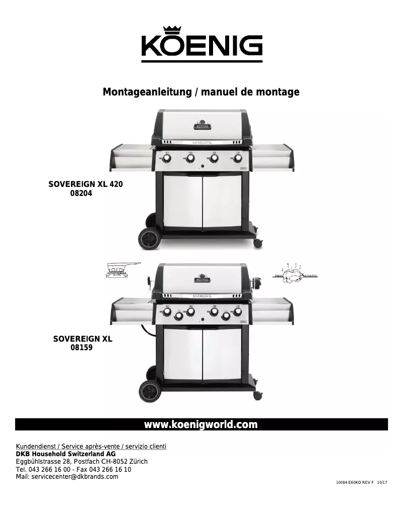Page 1 de la notice Manuel utilisateur Koenig Sovereign XL 420