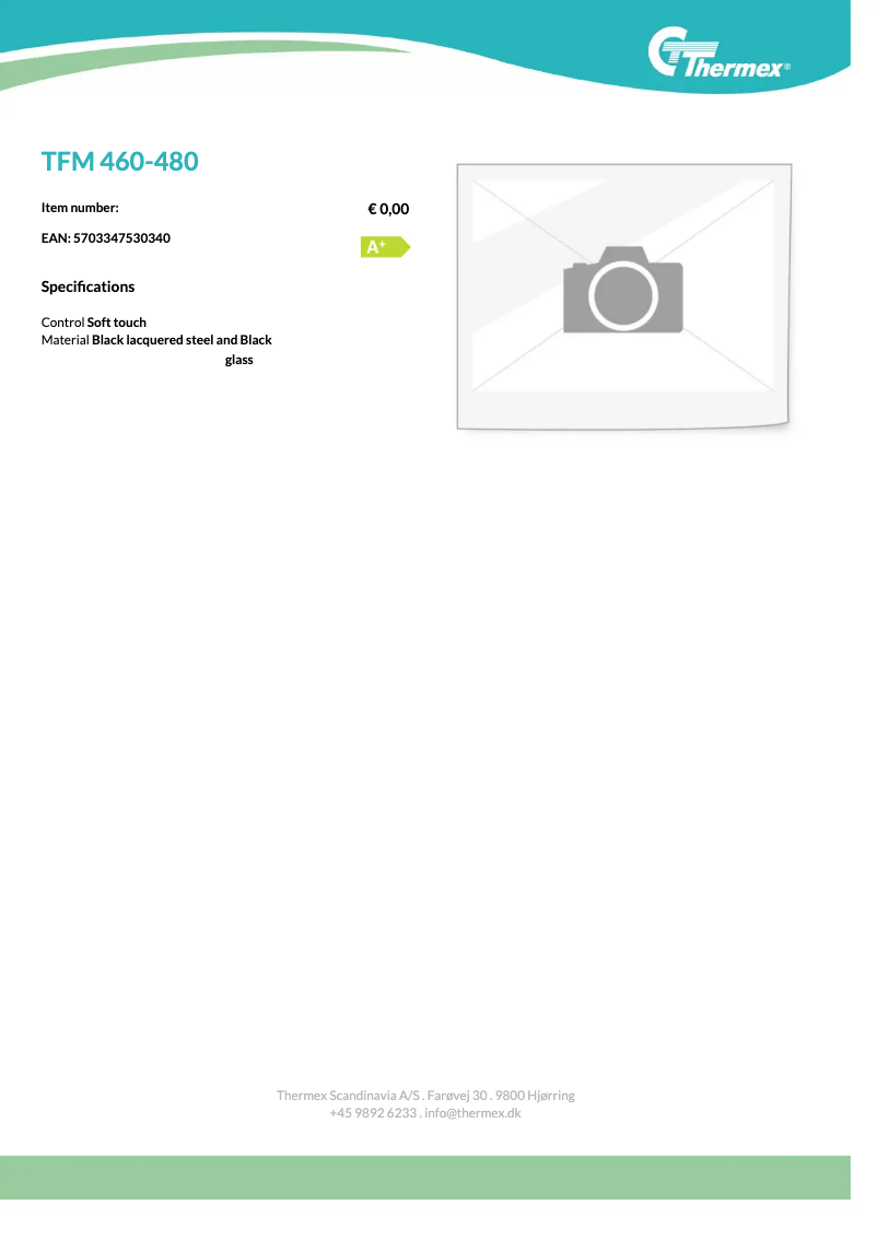Page n°1 - Fiche technique Thermex TFM 460