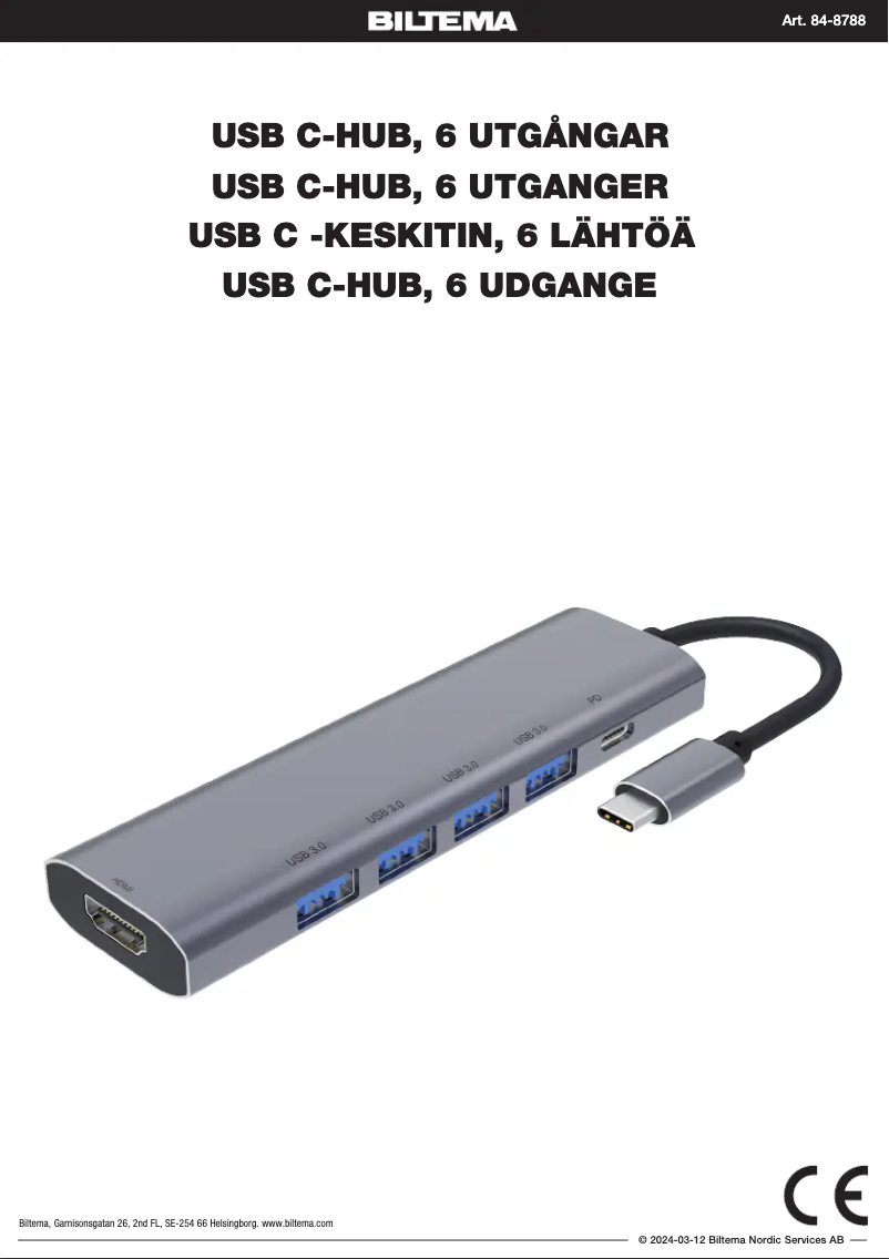 Page 1 de la notice Manuel utilisateur Biltema 84-8788