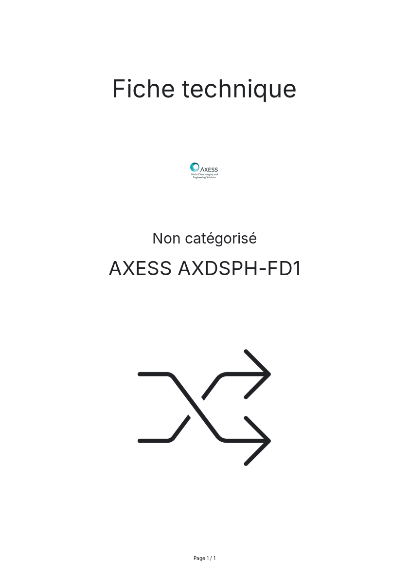 Image de la première page du manuel de l'appareil AXDSPH-FD1