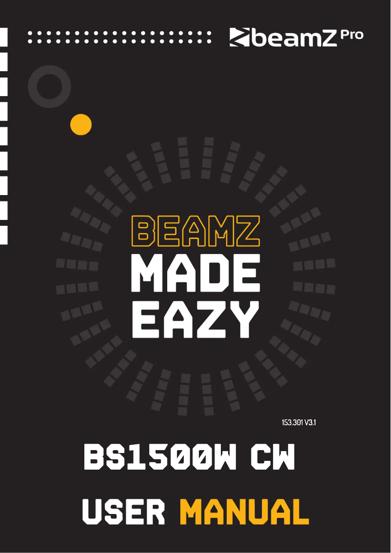 Page n°1 - Manuel utilisateur BeamZ BS150