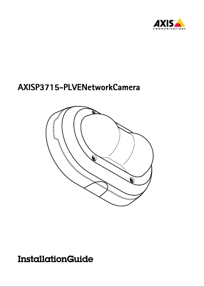 Page 1 de la notice Manuel utilisateur Axis P3715-PLVE