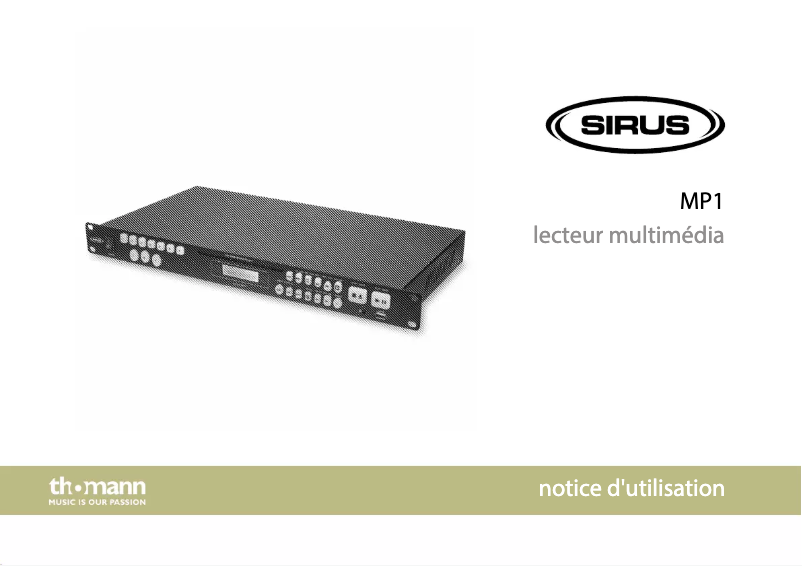 Page n°1 - Manuel utilisateur Sirus MP1