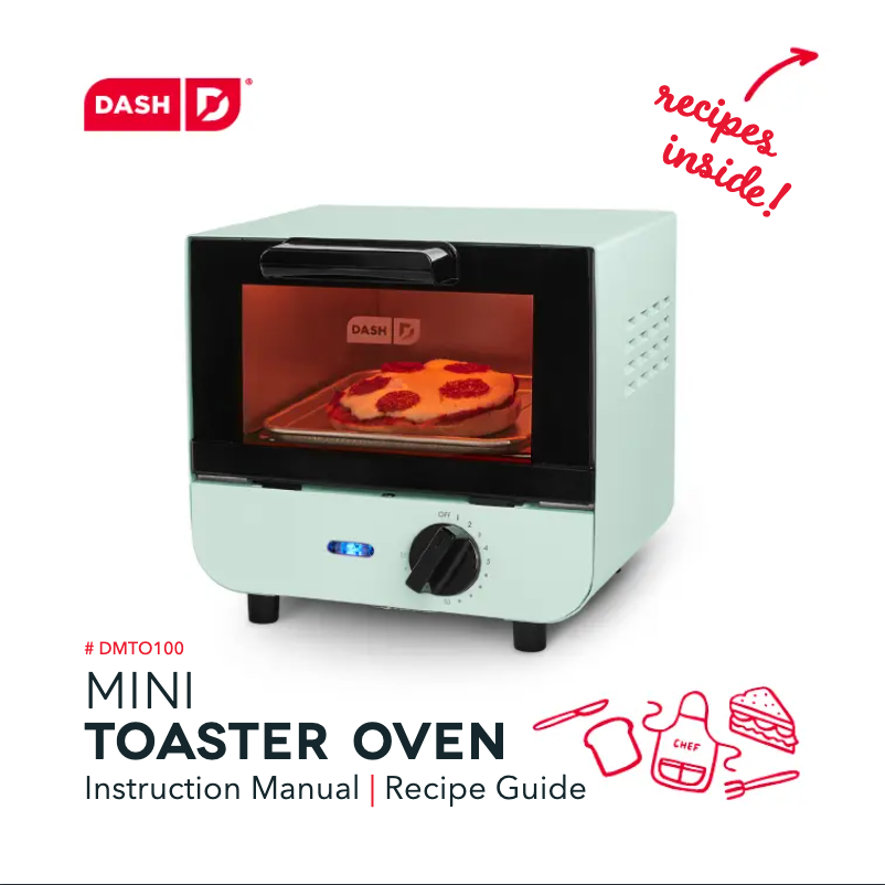 Page 1 de la notice Manuel utilisateur Dash Mini Toaster Oven DMTO100GBAQ04