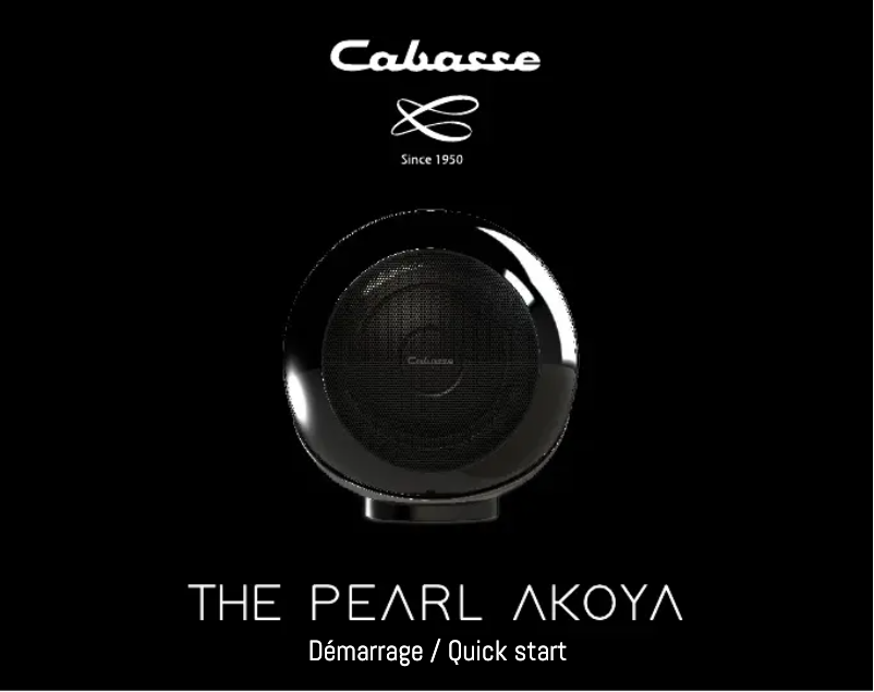 Page 1 de la notice Manuel utilisateur Cabasse The Pearl Akoya