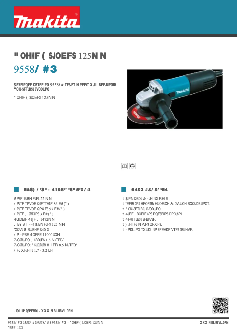 Image de la première page du manuel de l'appareil 9558NB