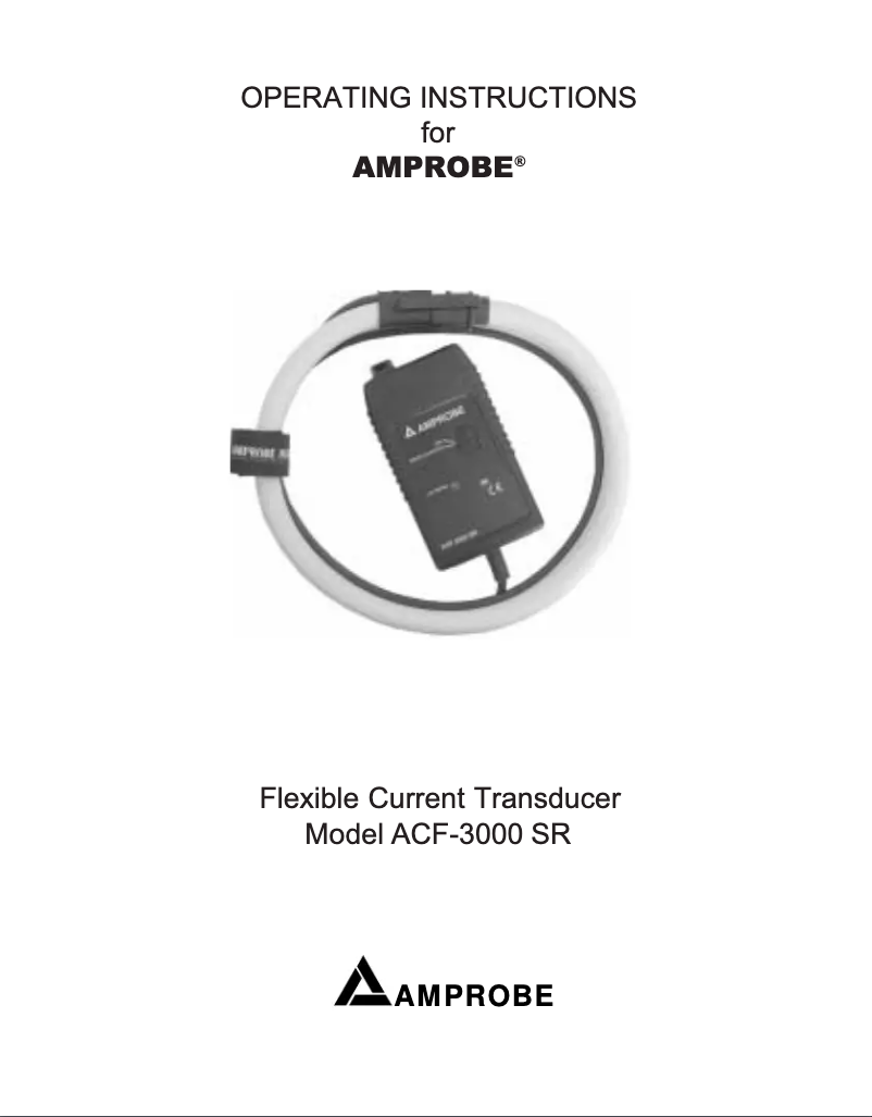 Page 1 de la notice Manuel utilisateur Amprobe ACF-3000 SR