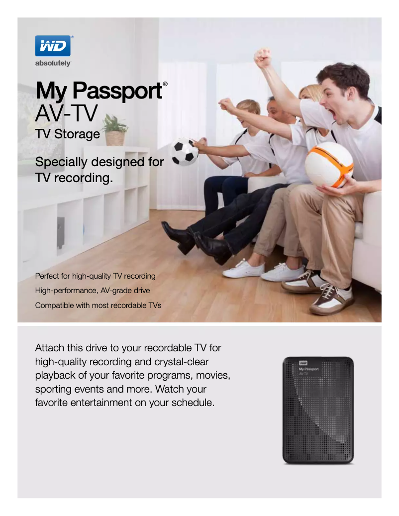 Page 1 de la notice Manuel utilisateur Western Digital My Passport AV-TV