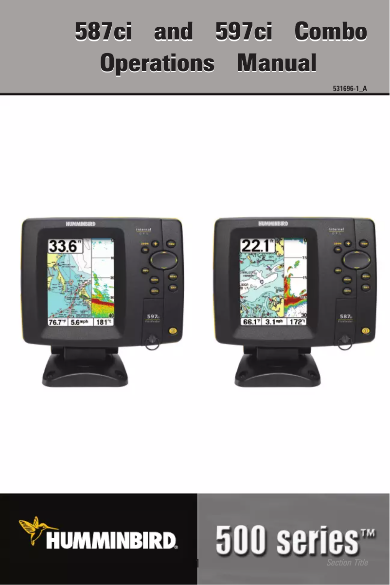 Page n°1 - Manuel utilisateur Humminbird 597CI
