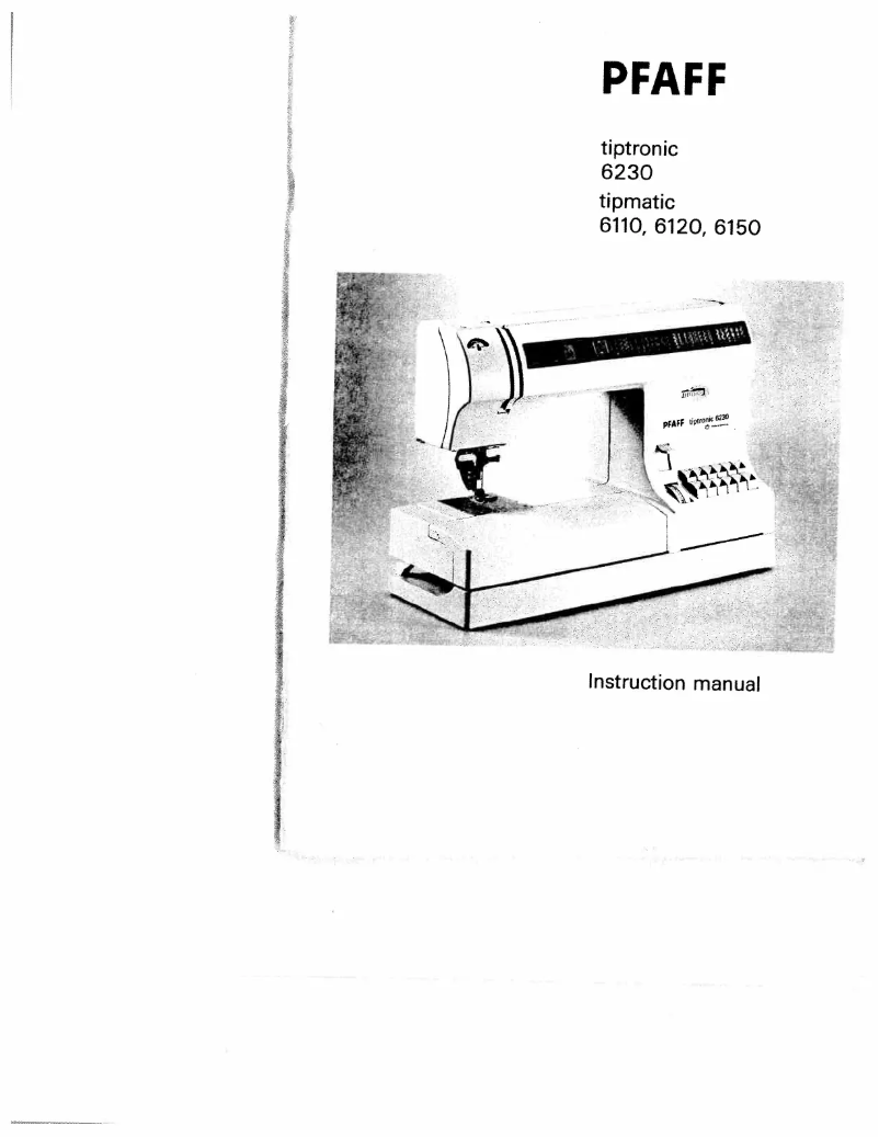 Page 1 of the manual User Manual Pfaff tipmatic 6120