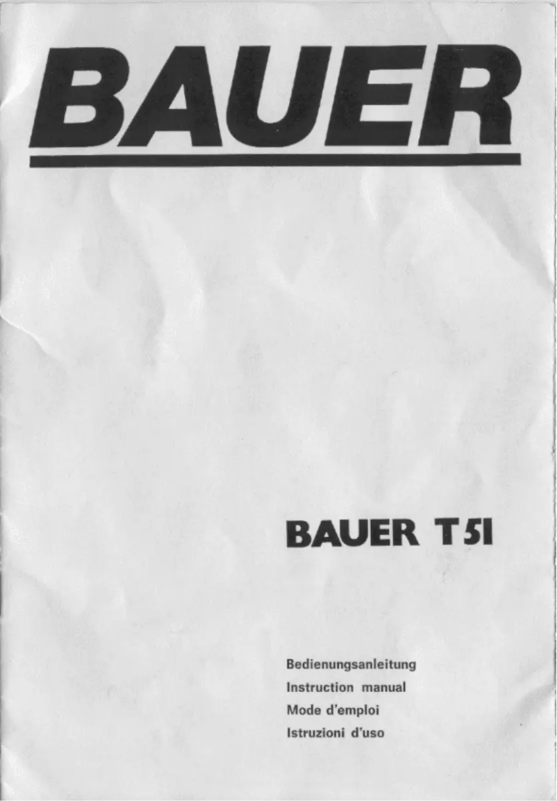 Page n°1 - Manuel utilisateur Bauer T51