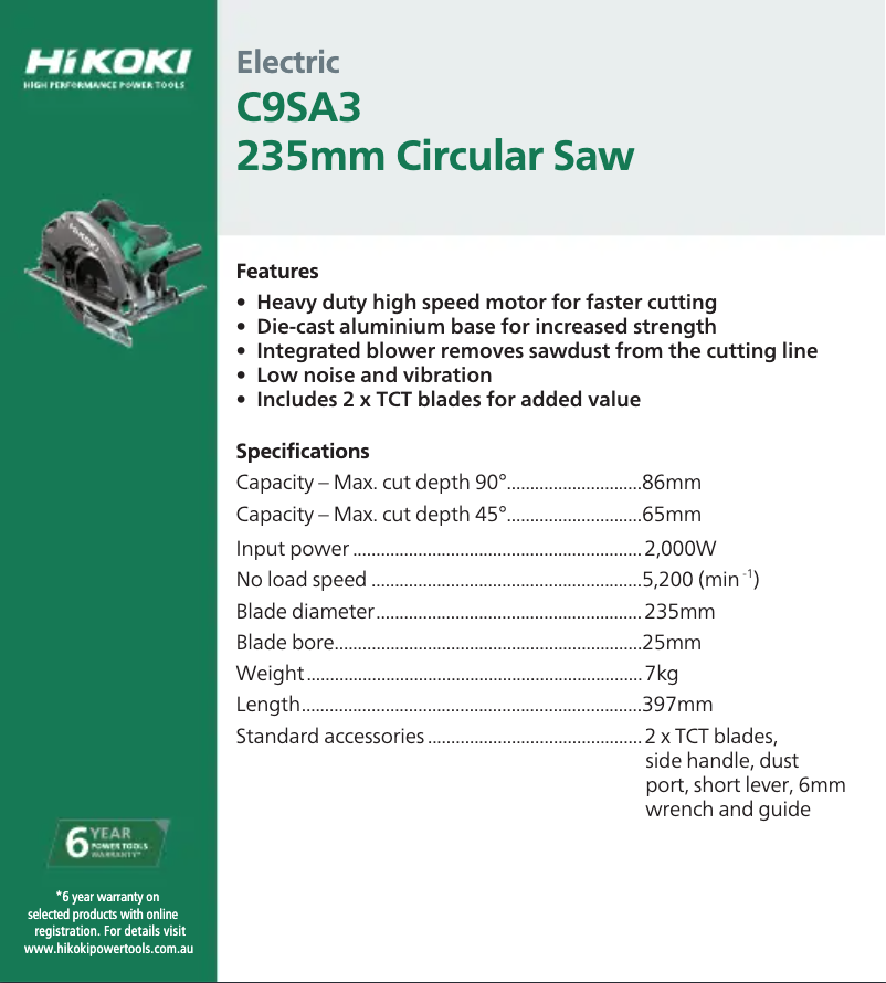 Image de la première page du manuel de l'appareil C 9SA3