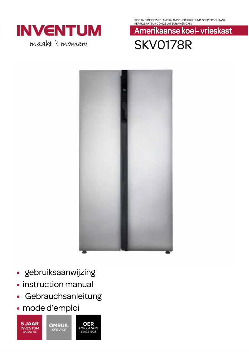 Page n°1 - Manuel utilisateur Inventum SKV0178R