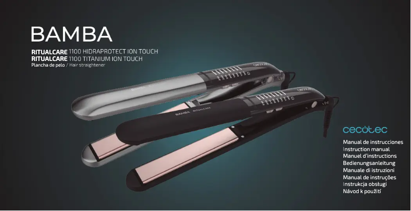 Page 1 de la notice Manuel utilisateur Cecotec RitualCare 1100 HidraProtect Titanium Ion Touch