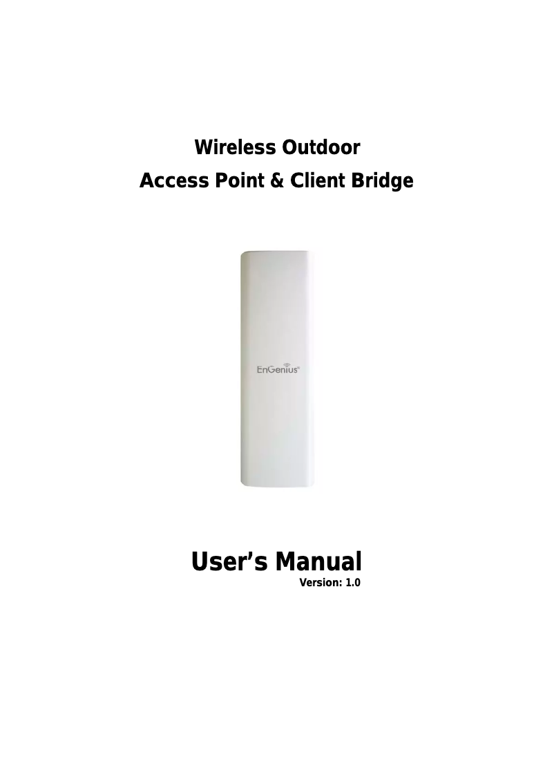 Image de la première page du manuel de l'appareil EOC-2610