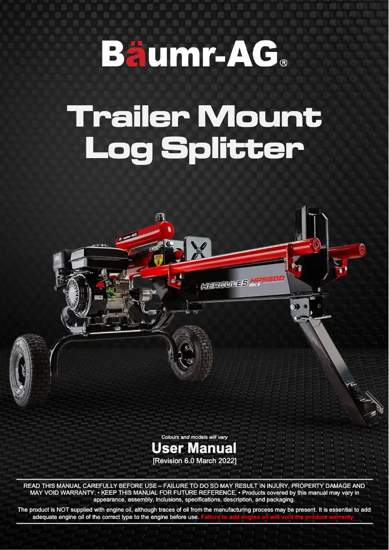 Page 1 de la notice Manuel utilisateur Baumr-AG Hercules HPS800