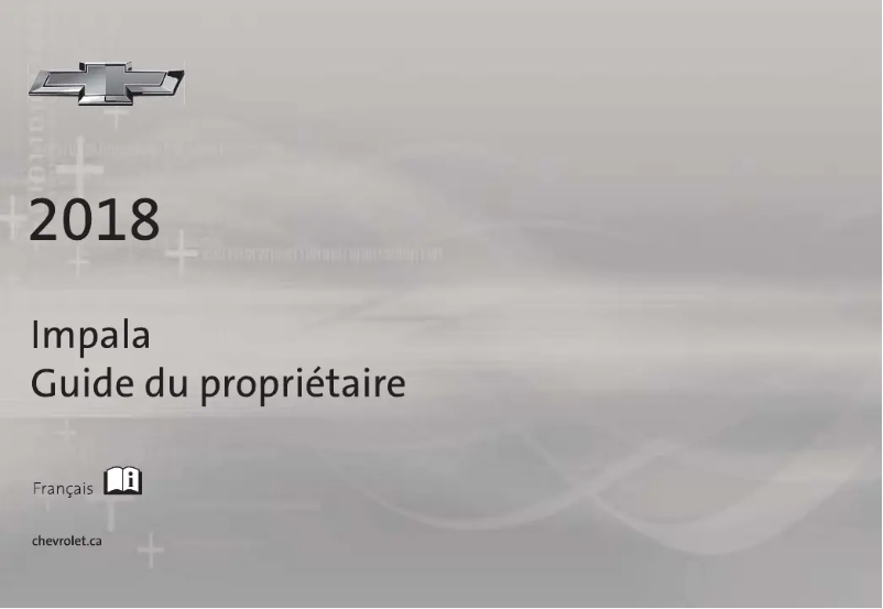 Page 1 de la notice Manuel utilisateur Chevrolet Impala (2018)