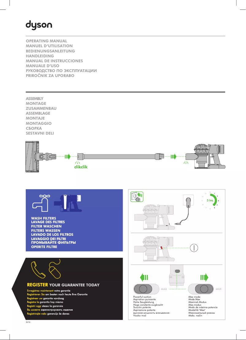 Page n°1 - Manuel utilisateur Dyson V8 Absolute
