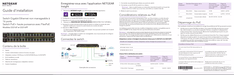 Page 1 de la notice Guide d'installation Netgear GS316PP