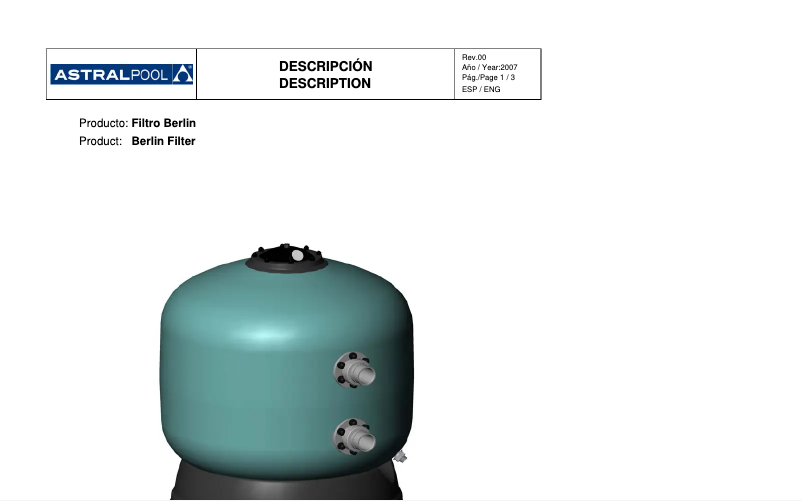 Page n°1 - Fiche technique AstralPool Berlin