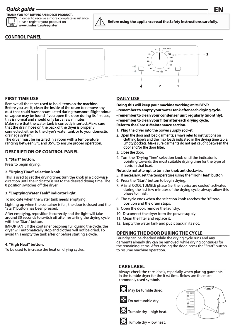 Image de la première page du manuel de l'appareil I2 D81W UK