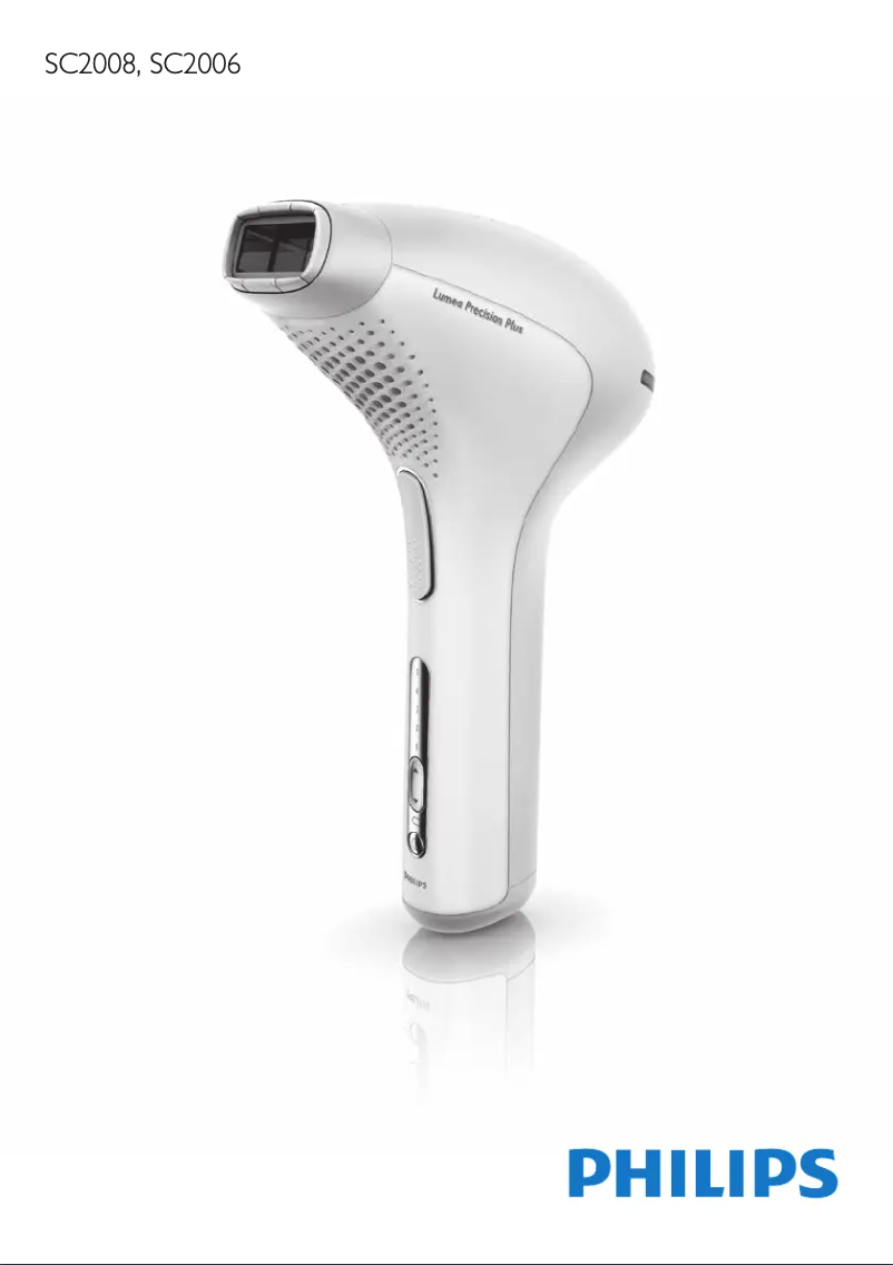 Image de la première page du manuel de l'appareil Lumea Precision Plus SC2008