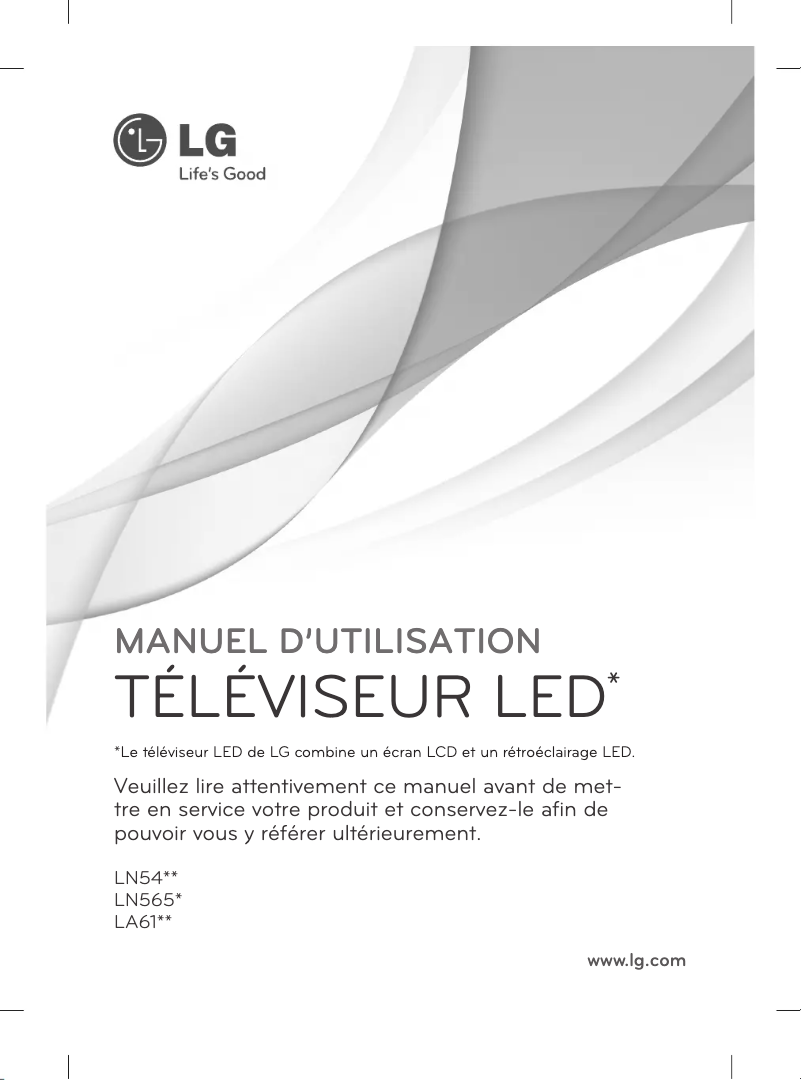 Image de la première page du manuel de l'appareil 32LN544B